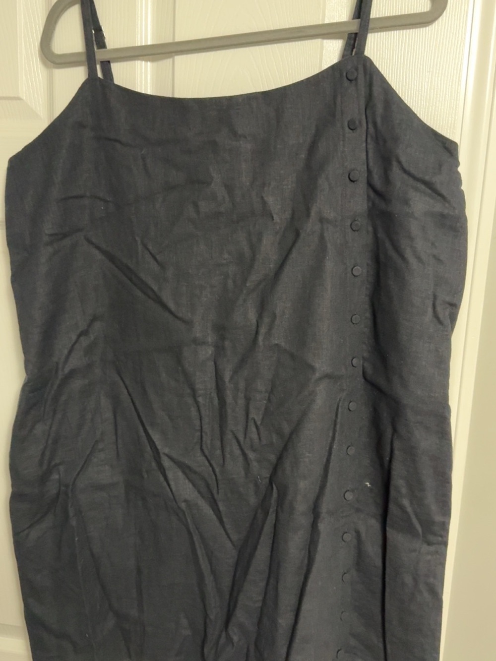 Abercrombie & Fitch Black Sleeveless Button-Trim Skort Dress